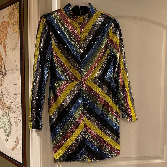 Dresses & Skirts - Long sleeve high neck sequin dress